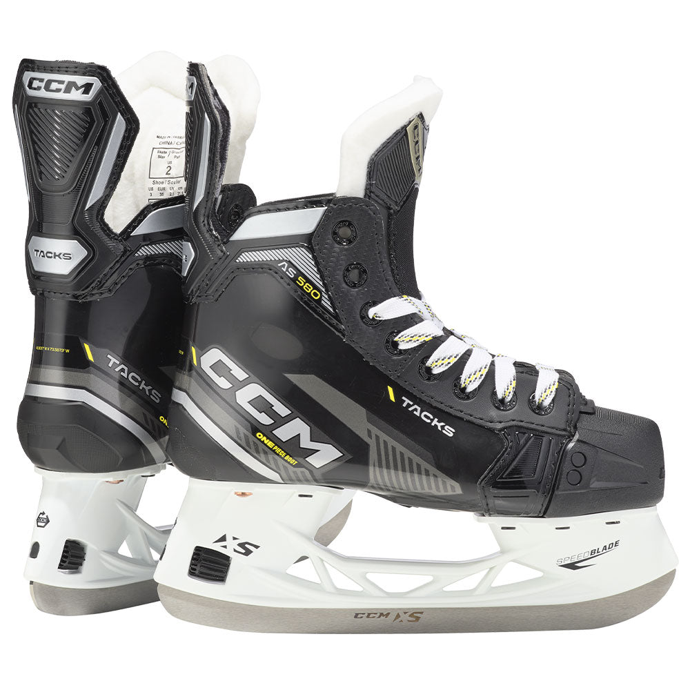 CCM TACKS AS 580 JUNIOR HOCKEY SKATES