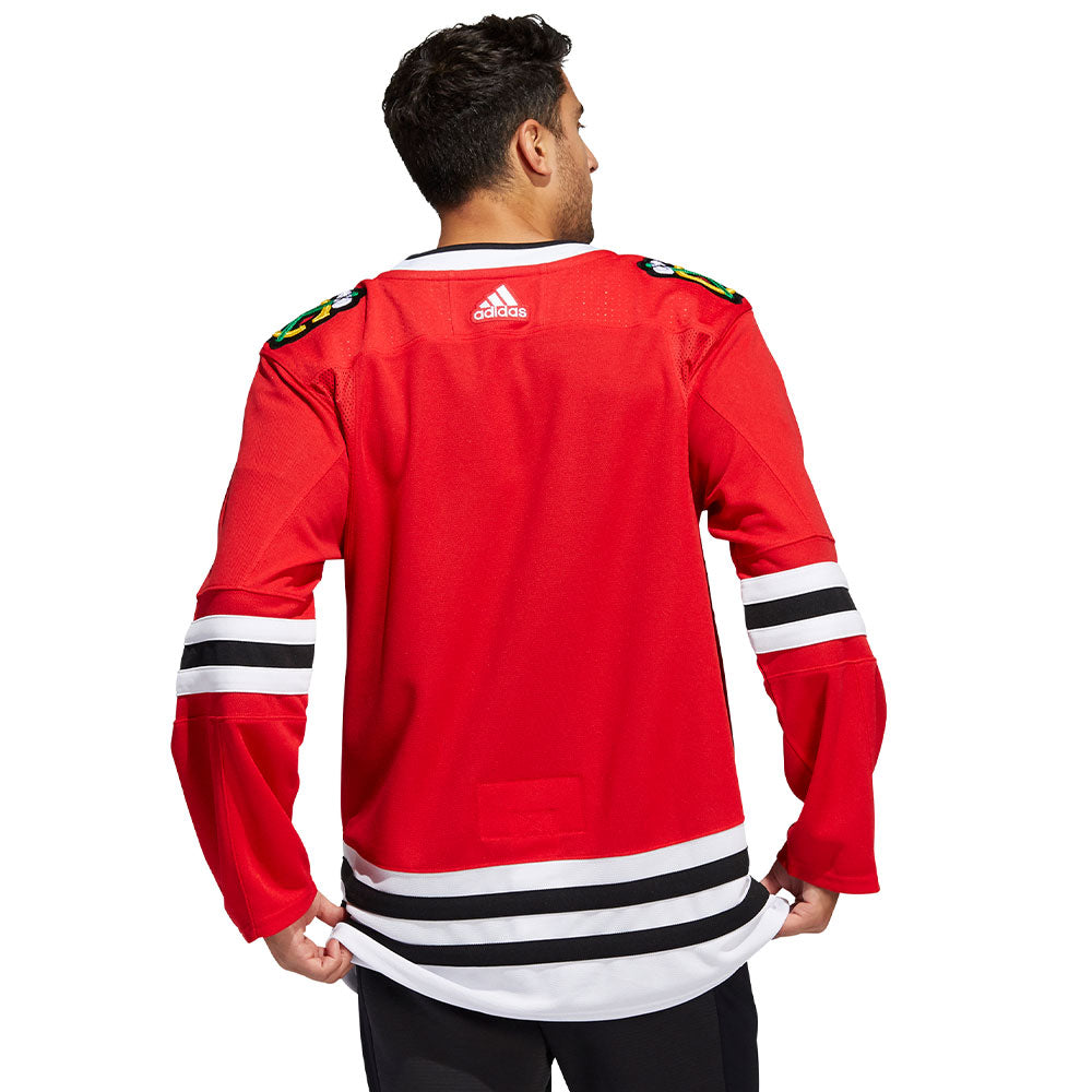 CHICAGO BLACKHAWKS ADIDAS ADIZERO PRIMEGREEN AUTHENTIC RED HOME JERSEY