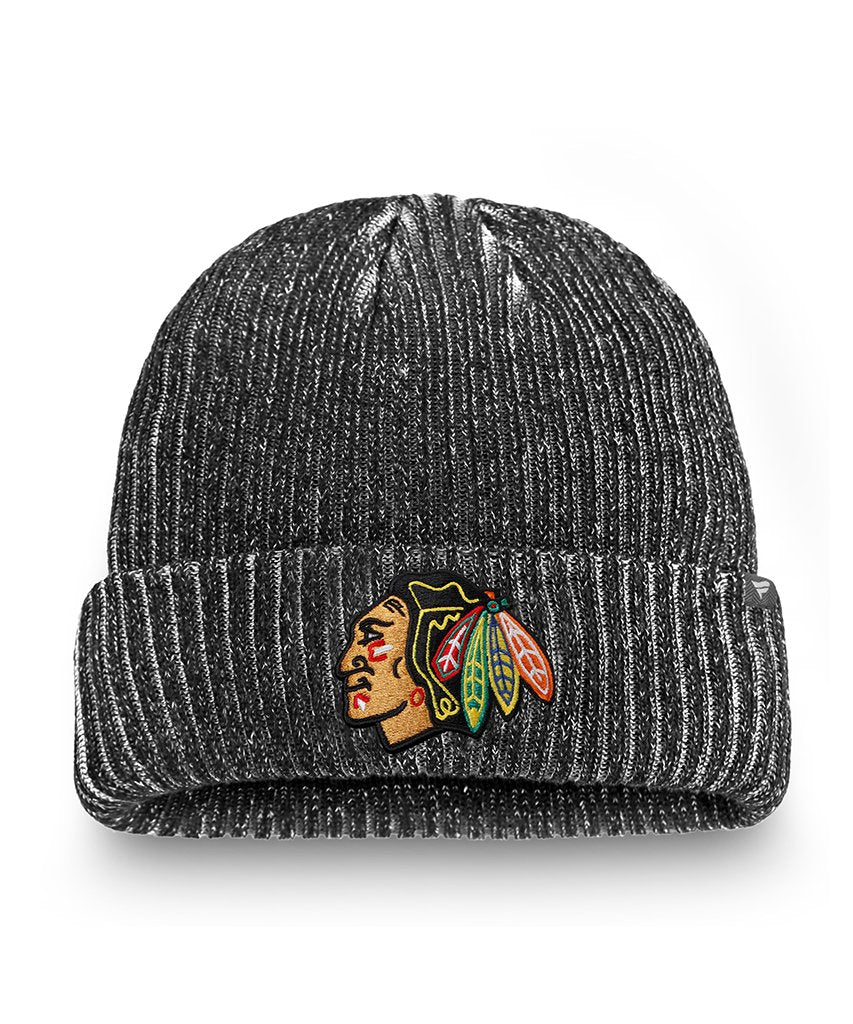 CHICAGO BLACKHAWKS FANATICS MEN'S RINKSIDE CUFFED BEANIE TOQUE