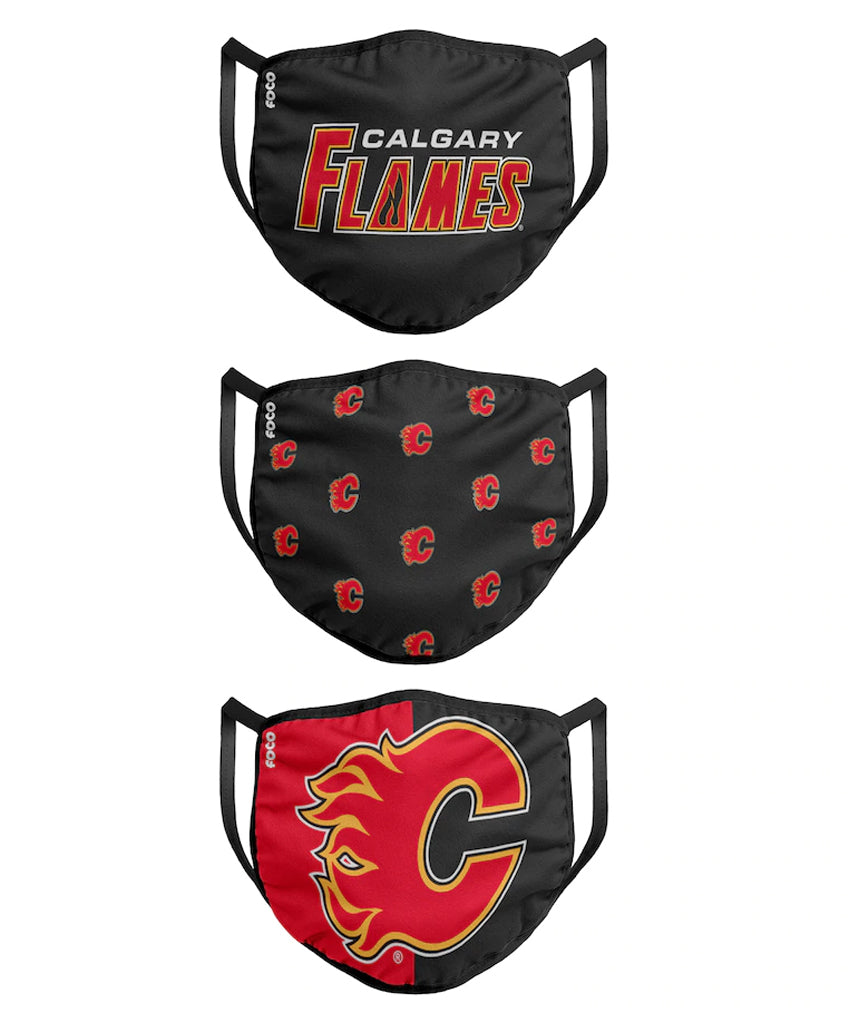 Calgary Flames Kids Non Medical Face Masks 3 Pack Pro Hockey Life