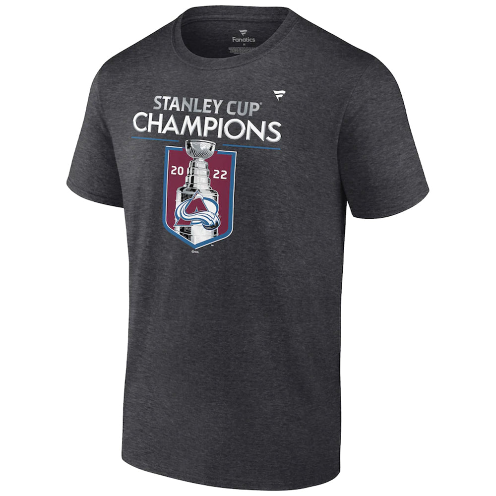 COLORADO AVALANCHE FANATICS 2022 STANLEY CUP CHAMPIONS LOCKER ROOM T-SHIRT