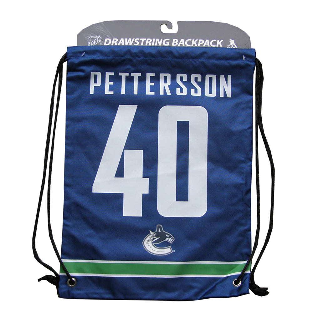 ELIAS PETTERSSON VANCOUVER CANUCKS PLAYER DRAWSTRING LOGO BAG