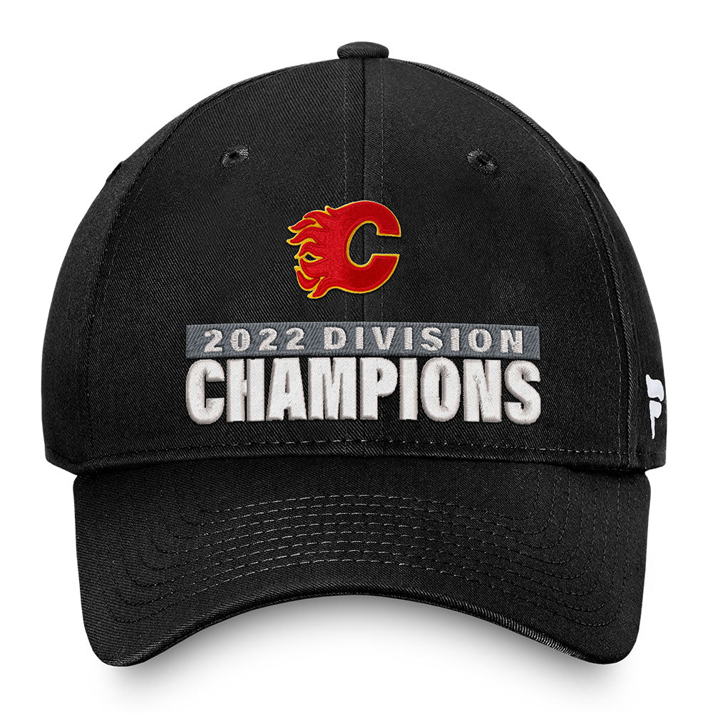 FANATICS CALGARY FLAMES 2022 PACIFIC DIVISION CHAMPIONS SNAPBACK HAT