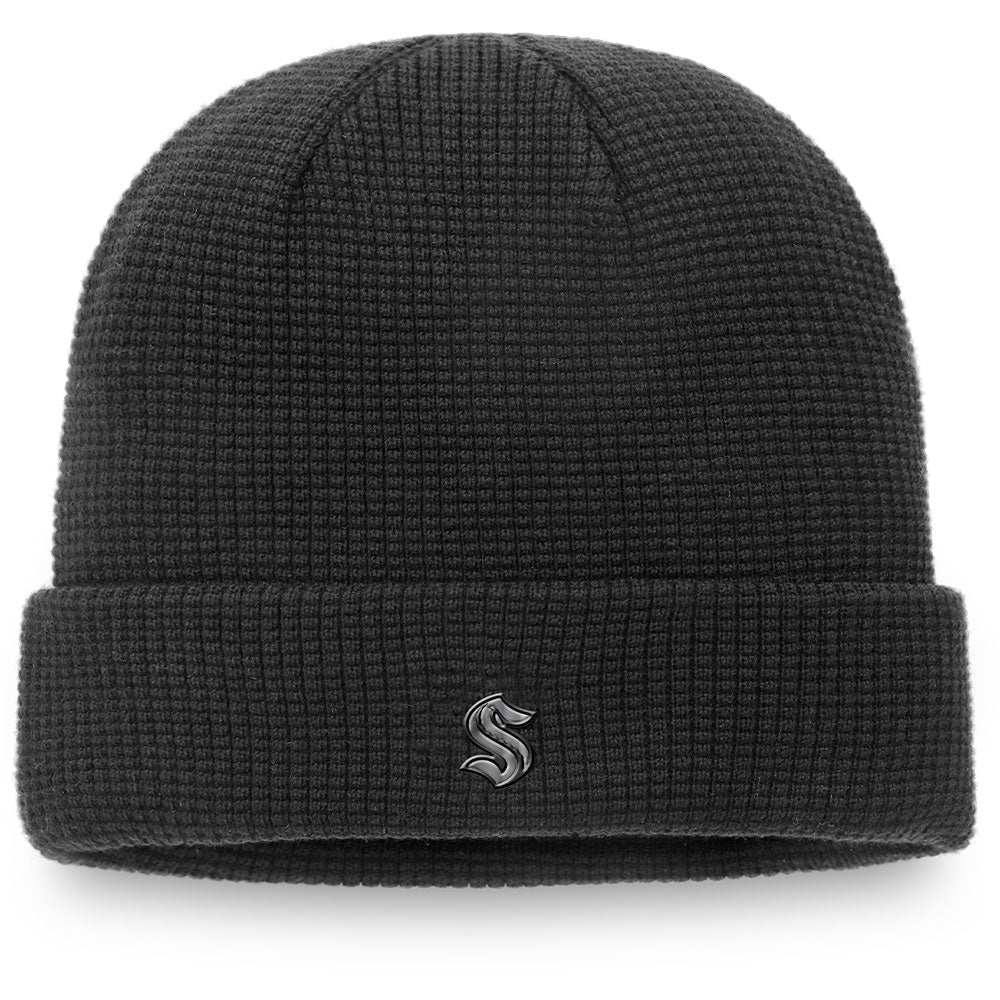 FANATICS SEATTLE KRAKEN BLACK ICE CUFF BEANIE TOQUE