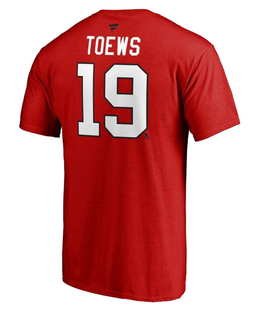 JONATHAN TOEWS CHICAGO BLACKHAWKS FANATICS MEN'S NAME AND NUMBER T SHIRT