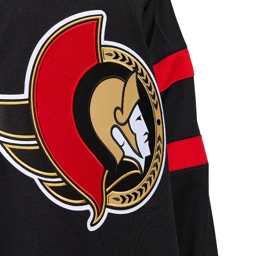 BRADY TKACHUK OTTAWA SENATORS ADIDAS ADIZERO PRIMEGREEN AUTHENTIC BLACK HOME JERSEY