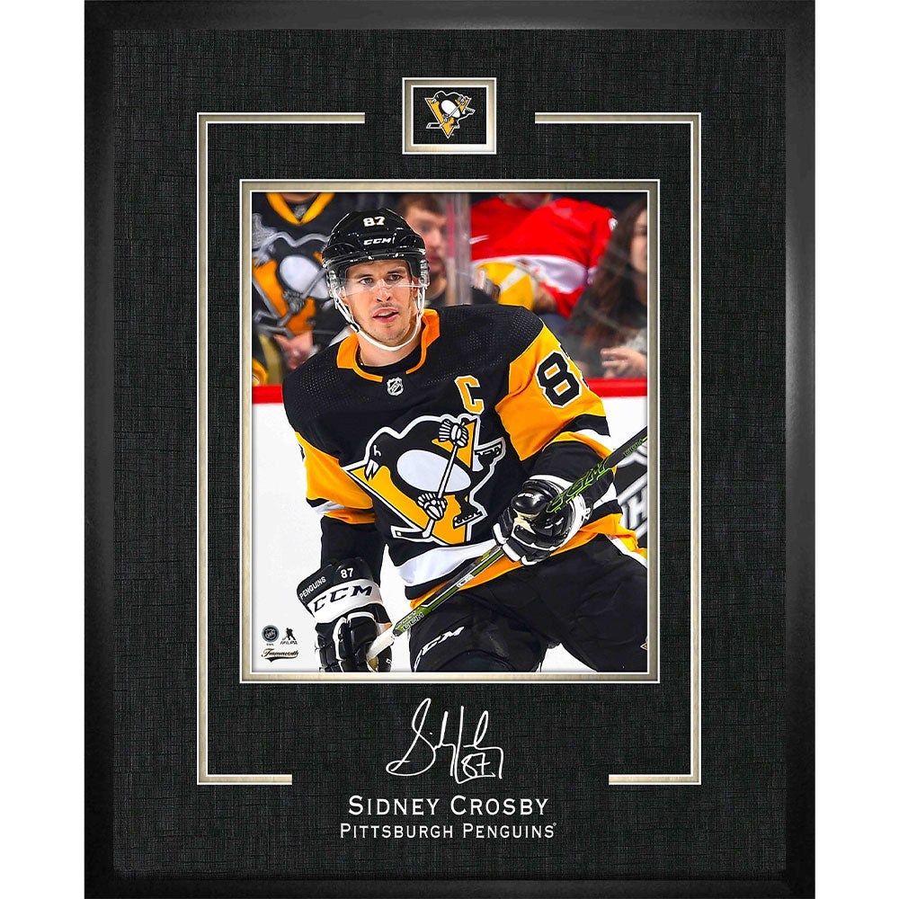 FRAMEWORTH SIDNEY CROSBY PITTSBURGH PENGUINS FRAMED REPLICA SIGNATURE - 16X20