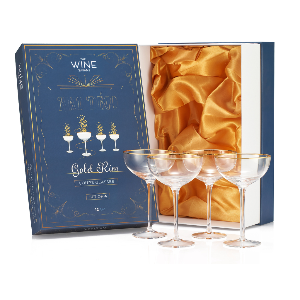 The Wine Savant Renaissance Stained Wine Glasses Set