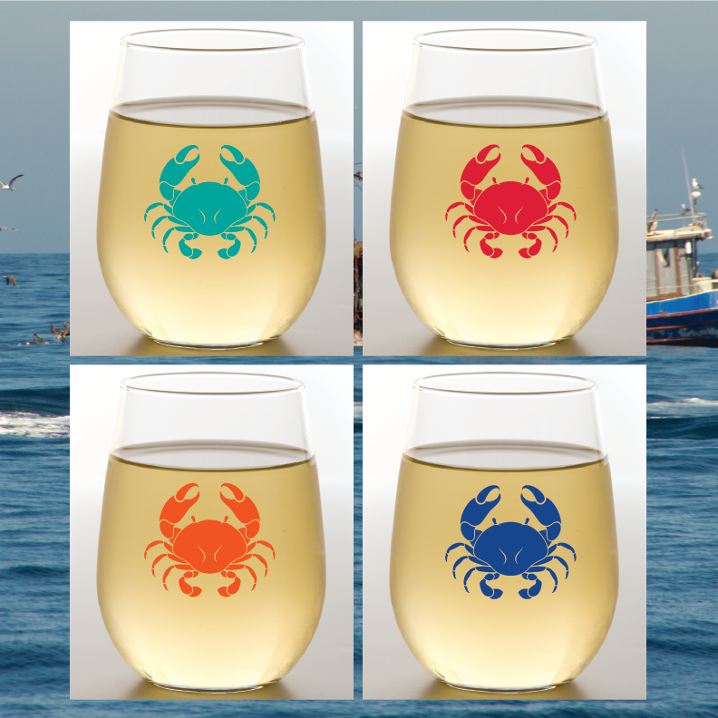 Wine-Oh! - GOT CRABS? Shatterproof Wine Glasses – The Seasoned Olive