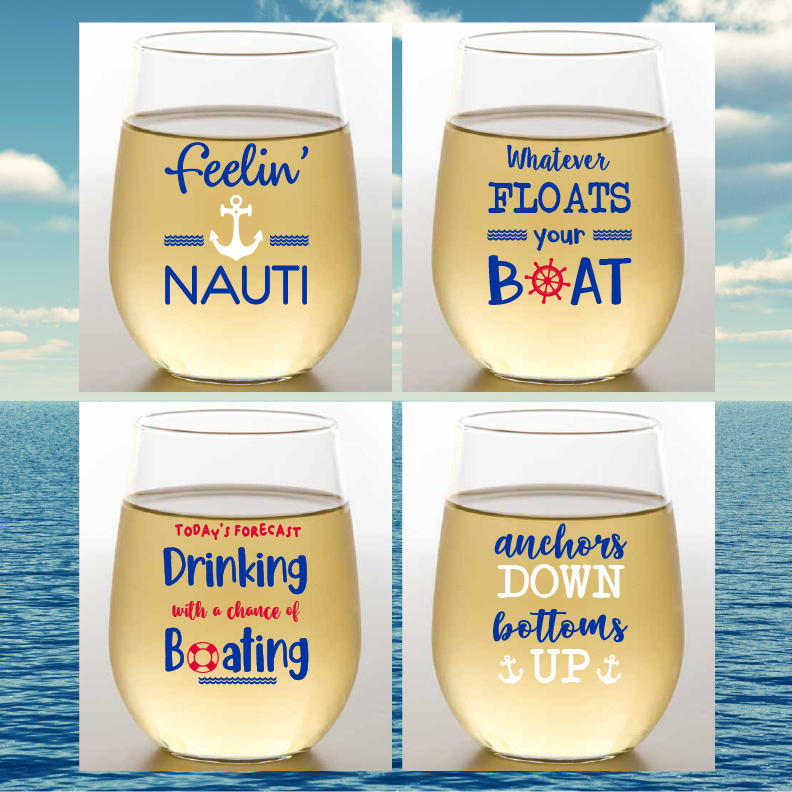 Wine-Oh! - SET SAIL Shatterproof Wine Glasses 2 pack