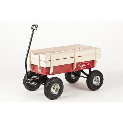 red pull along cart