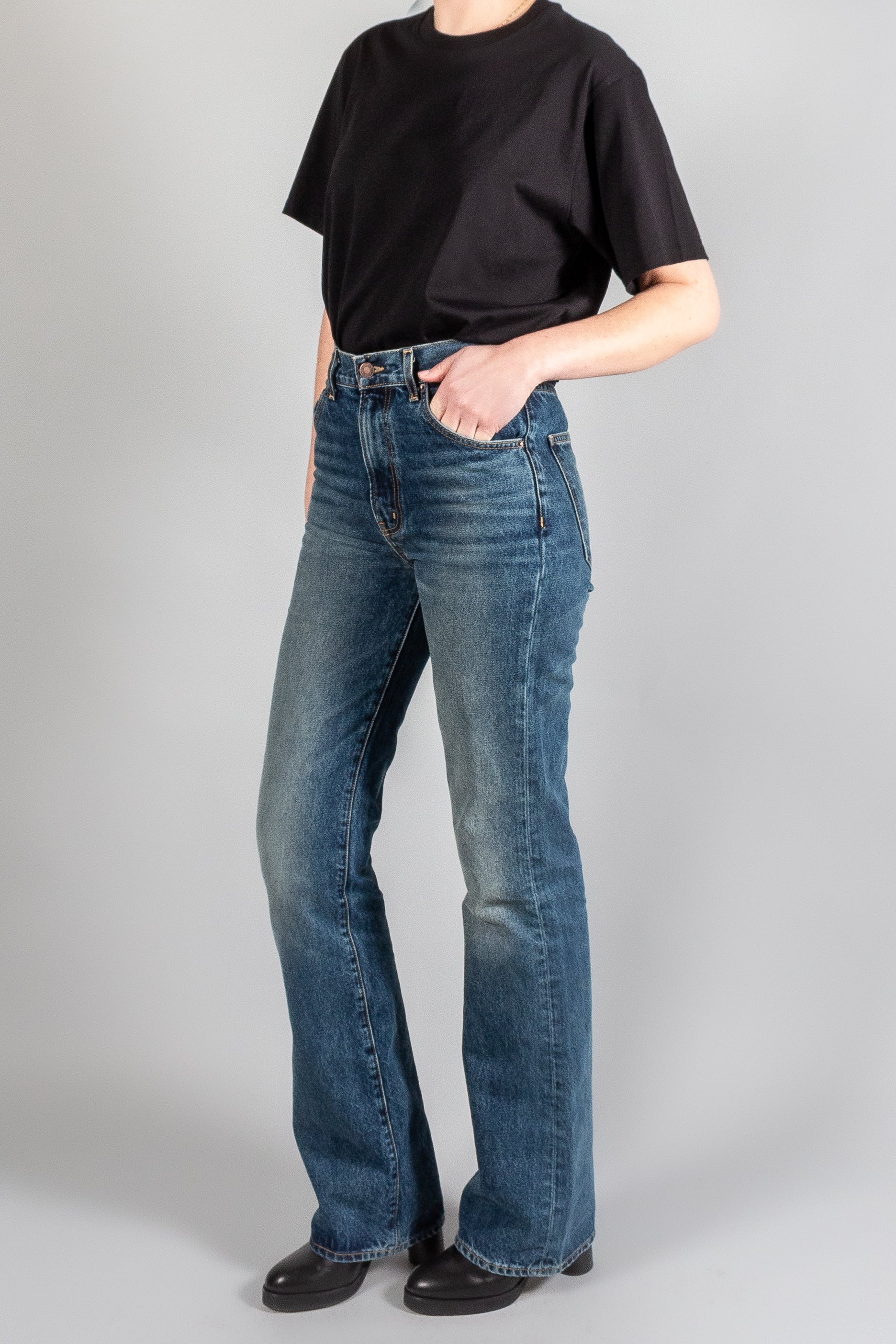 R13 Denim Boy Straight (27) - Hester Blue Stretch | Misch