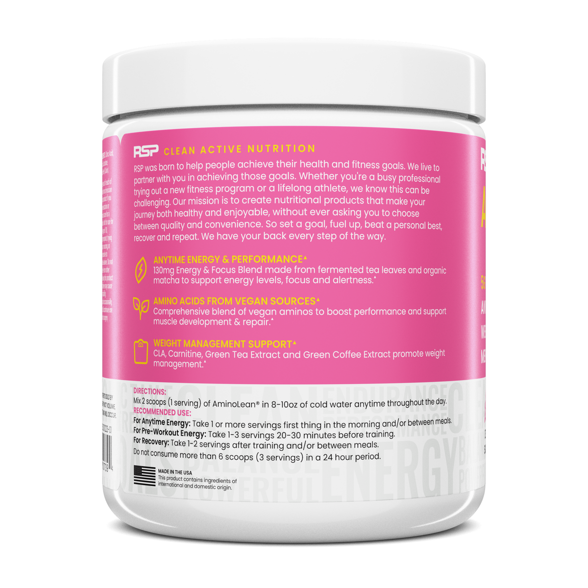 AminoLean Pre Workout - Pink Lemonade