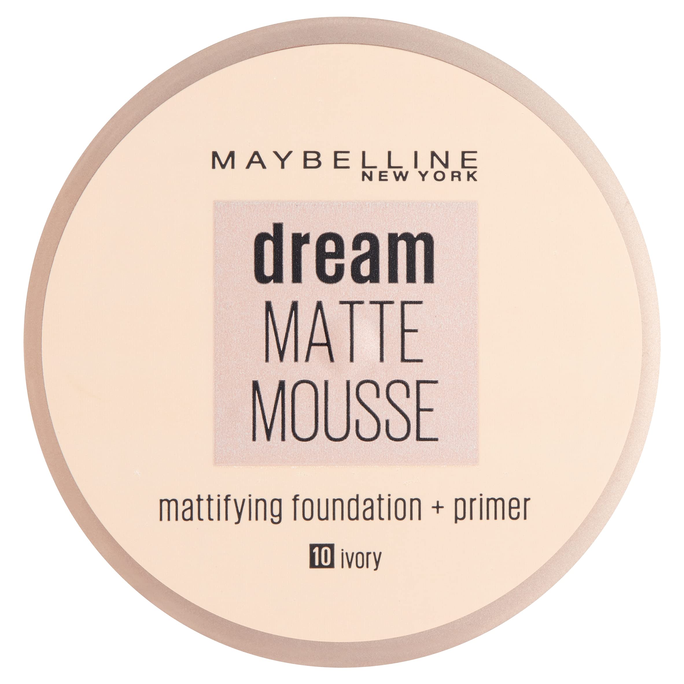 Maybelline Dream Matte Mousse Make Up Foundation + Primer 10 Ivory