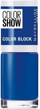 Maybelline Color Show Color Shock Nail Polish 487 Blue Blocks
