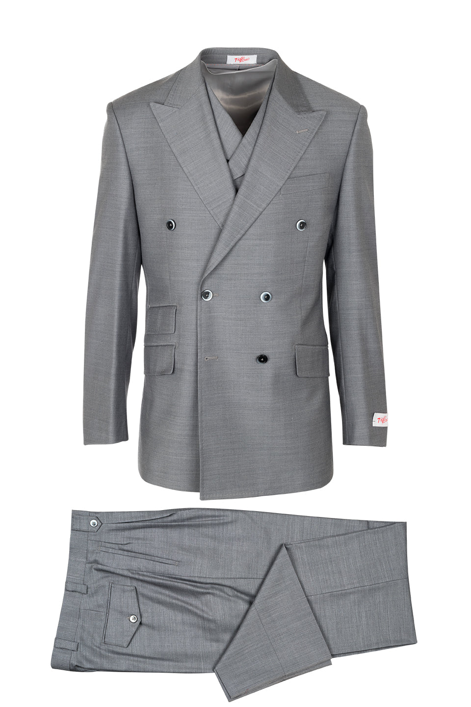 EST E9063/26, Pure Wool, Wide Leg Suit & Vest by Tiglio Rosso | Tiglio