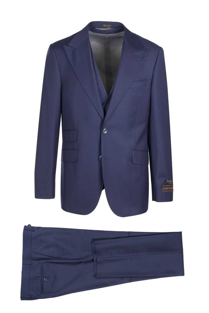 Prosecco Modern Fit, Pure Wool Suit & Vest by Tiglio Luxe TIG5966 | Tiglio