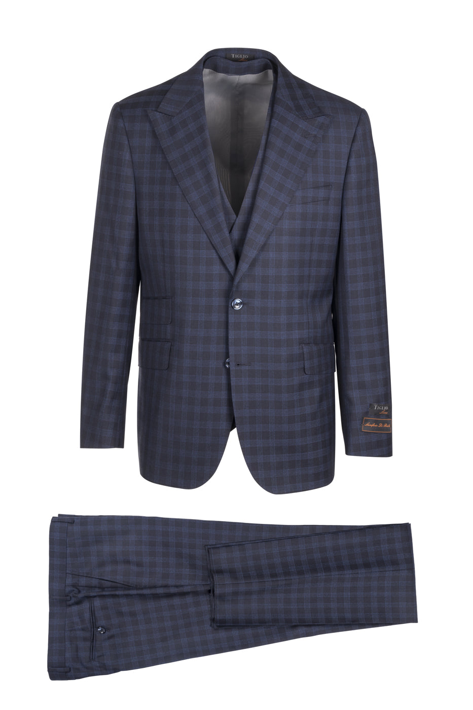 Prosecco Modern Fit, Pure Wool Suit & Vest by Tiglio Luxe TL4005/2 | Tiglio