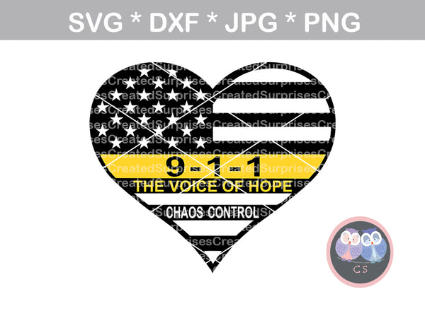 Download 911 Dispatcher, thin gold line, hope, Police, heart, flag ...