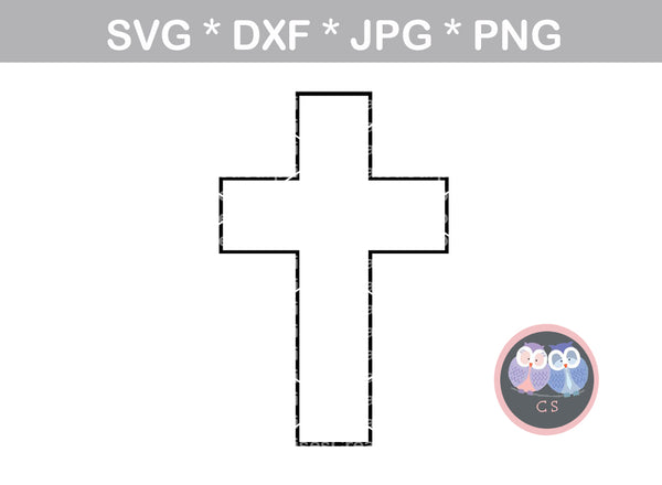 Download Cross, outline, grace, christian, faith, digital download ...