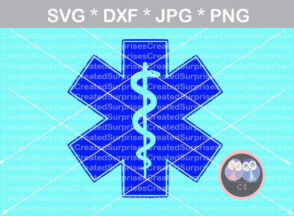 Download EMS, Star of Life, Medical, digital download, SVG, DXF ...