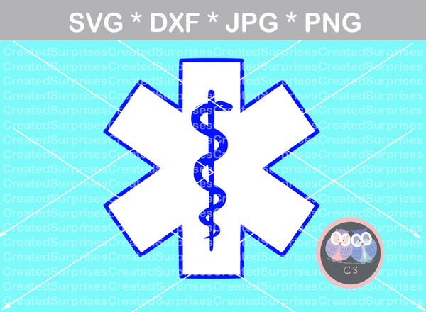 Download EMS, Star of Life, Medical, digital download, SVG, DXF ...