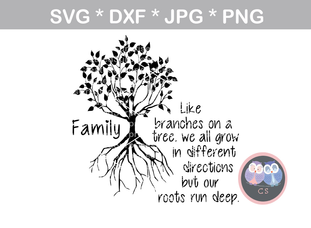 Download Family Tree Branches Digital Download Svg Dxf Cut File Personal Createdsurprises