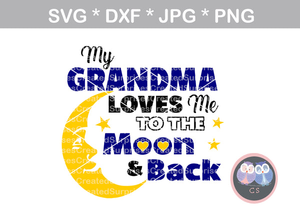 Digital Download Baby Kids Family Tagged Grandma Loves Me Createdsurprises