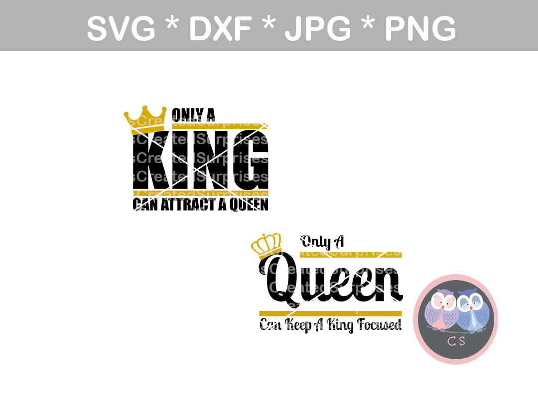 Download King Queen Attract Keep Focused Digital Download Svg Dxf Cut Fi Createdsurprises