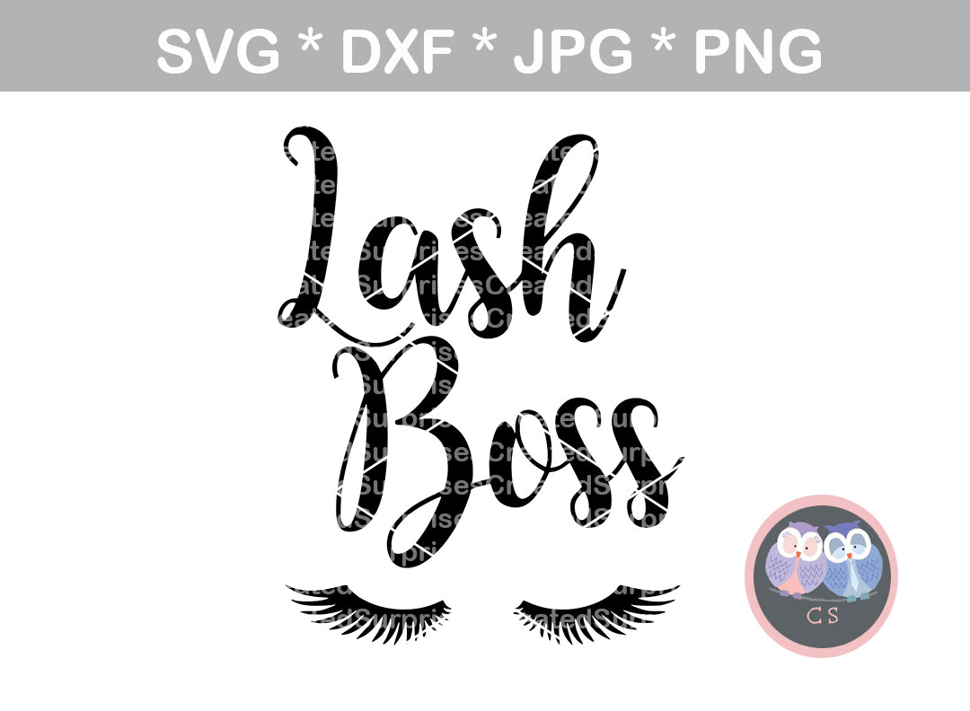 Lash Boss Lashes Digital Download Svg Dxf Cut File Personal Com Createdsurprises