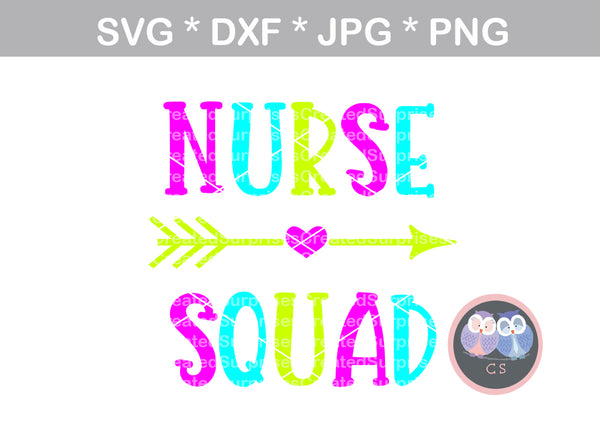 Download Nurse Squad, RN, LPN, Medical, digital download, SVG, DXF, cut file, p - CreatedSurprises