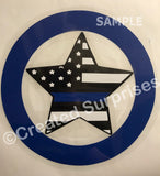 Police, Star, Flag, circle, digital download, SVG, DXF, cut file, pers ...