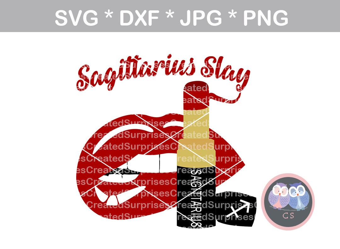 Download Sagittarius Slay Biting Lips Lipstick Digital Download Svg Dxf C Createdsurprises