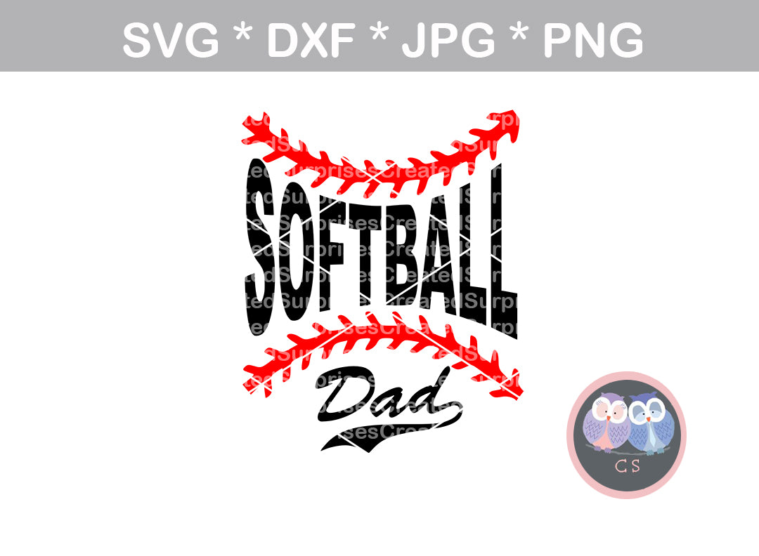 Download Softball Dad Laces Ball Softball Digital Download Svg Dxf Cut F Createdsurprises