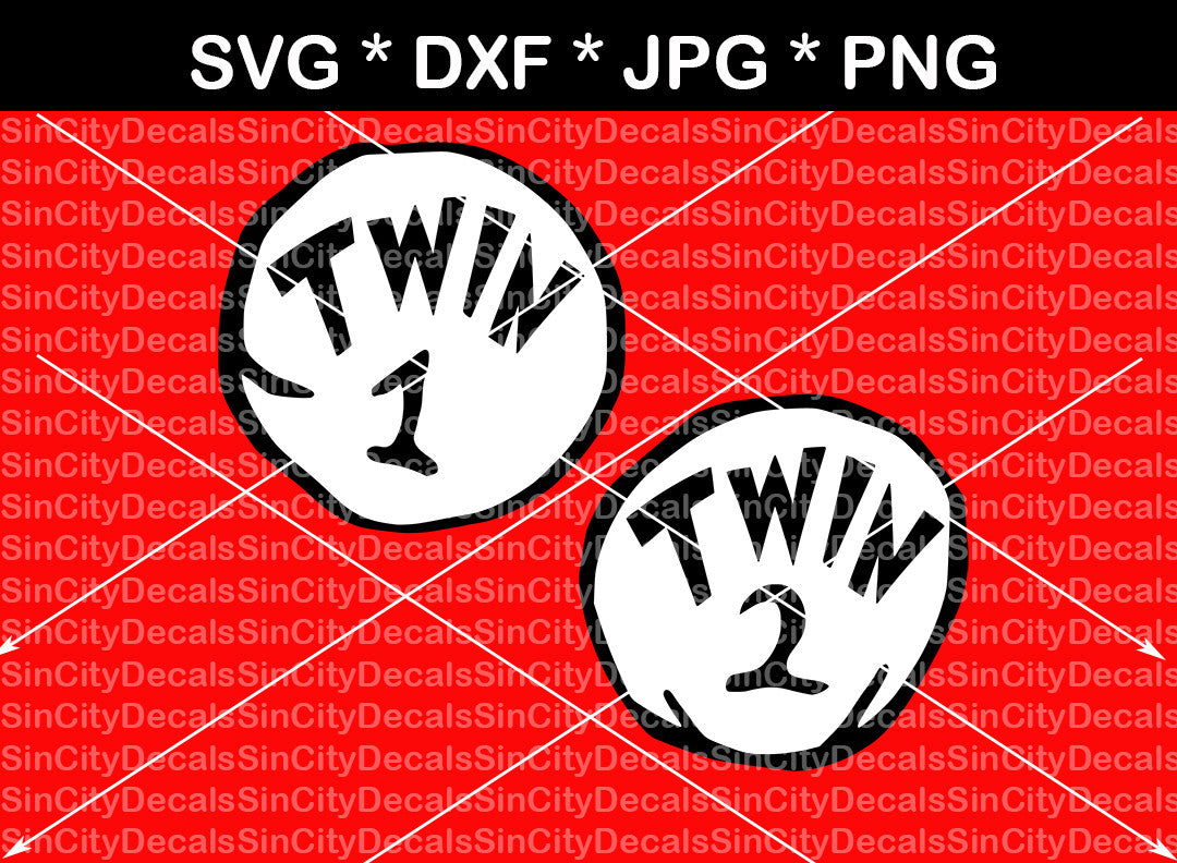 Download Twin 1 Twin 2 Cute Funny Digital Download Svg Dxf Cut File Per Createdsurprises