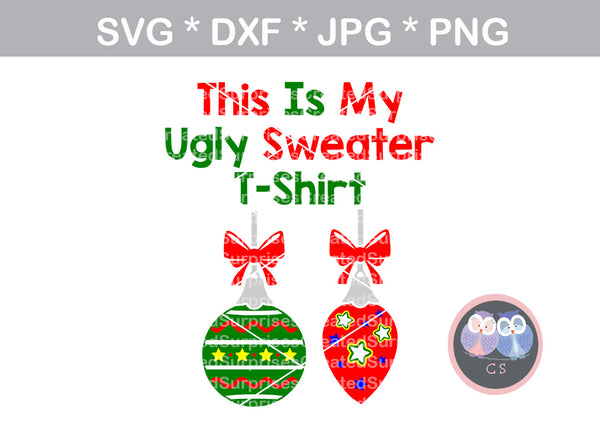 Download Ugly sweater tshirt, christmas, funny, digital download ...