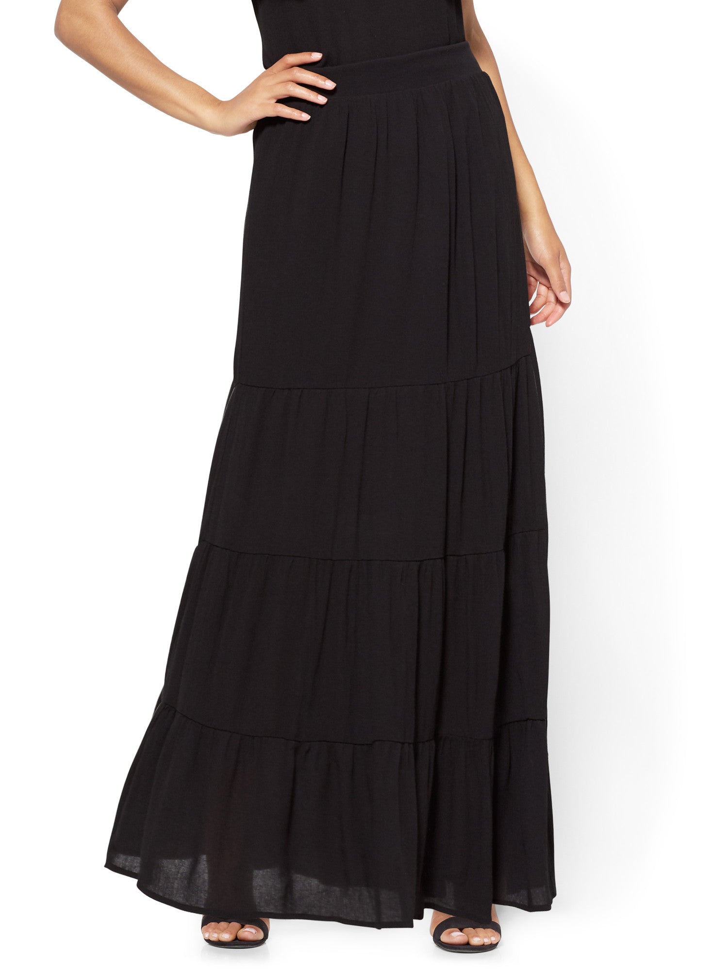 tiered skirt maxi