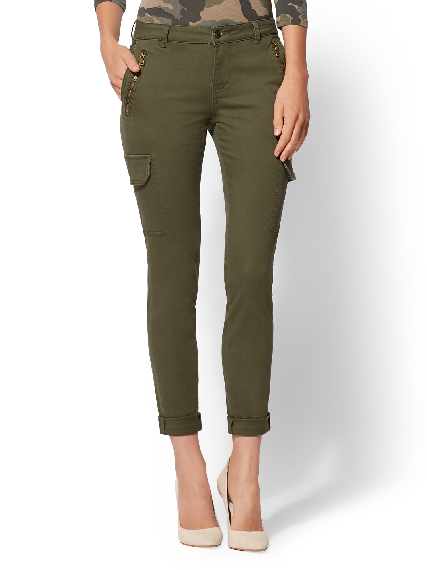 cargo green jeans