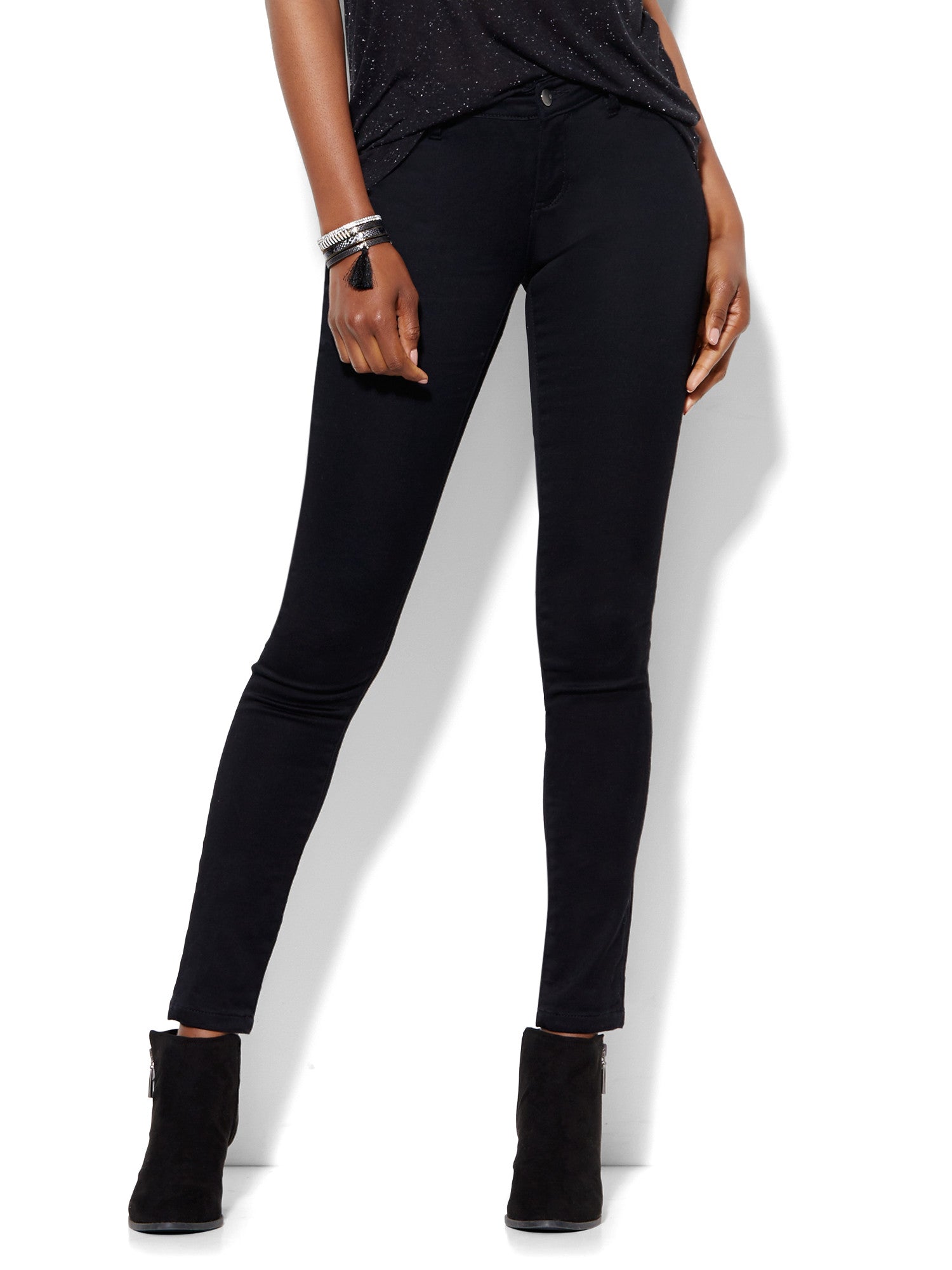 black denim leggings