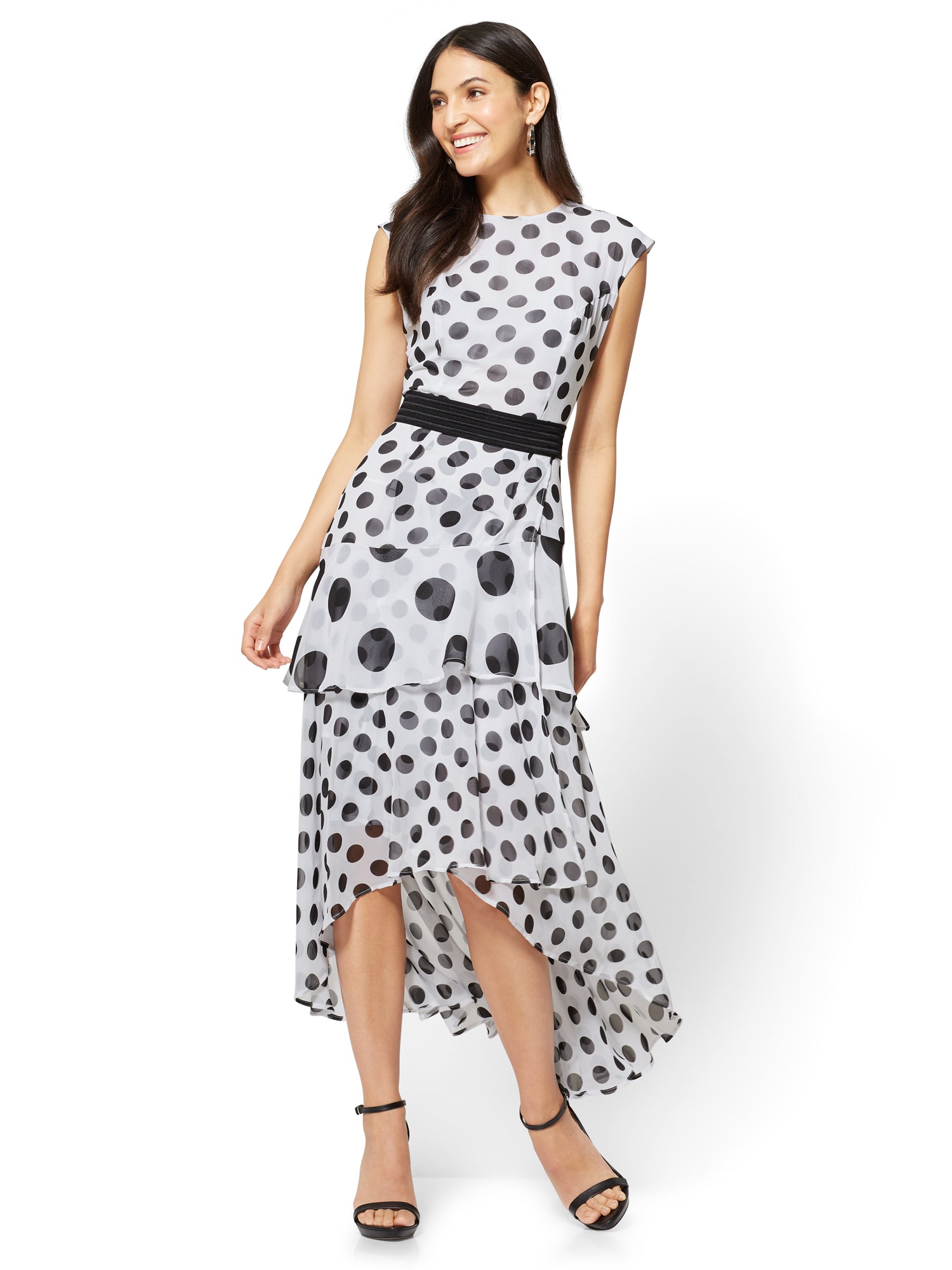 maxi dress with polka dots