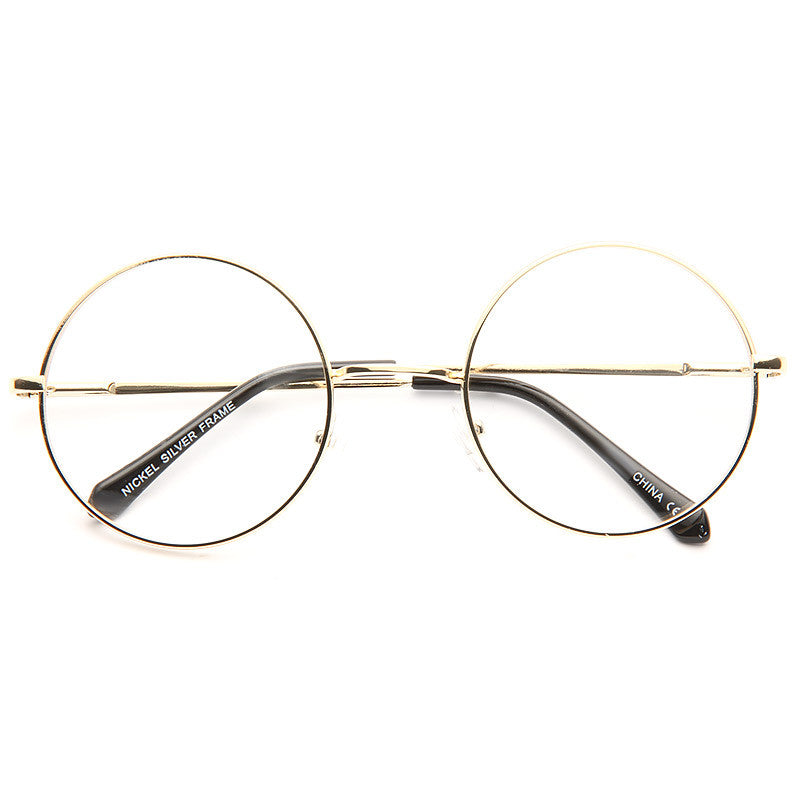 Leiden Unisex Metal Round Clear Glasses – CosmicEyewear