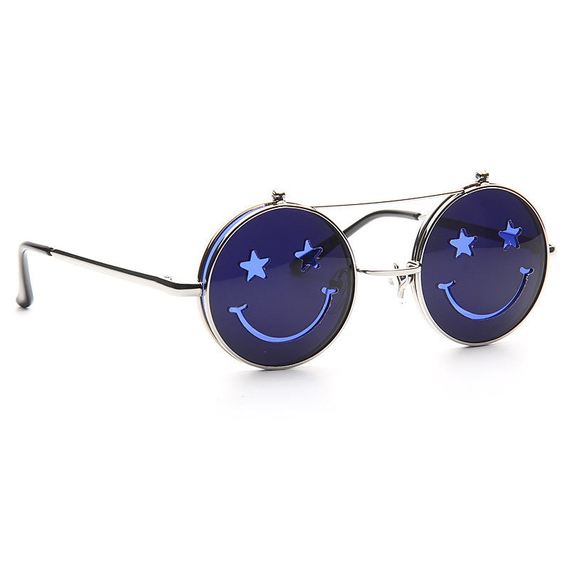 flip up circle sunglasses