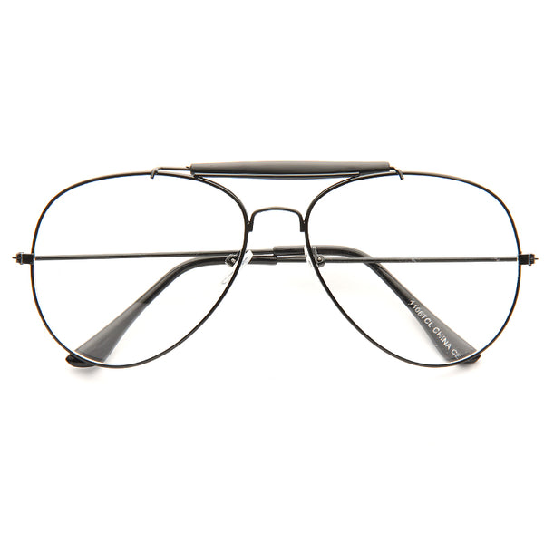 60mm Clear Aviator Glasses – CosmicEyewear