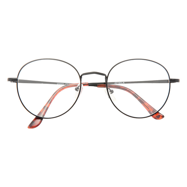 Ellington 4 Metal Flat Lens Round Clear Glasses – CosmicEyewear