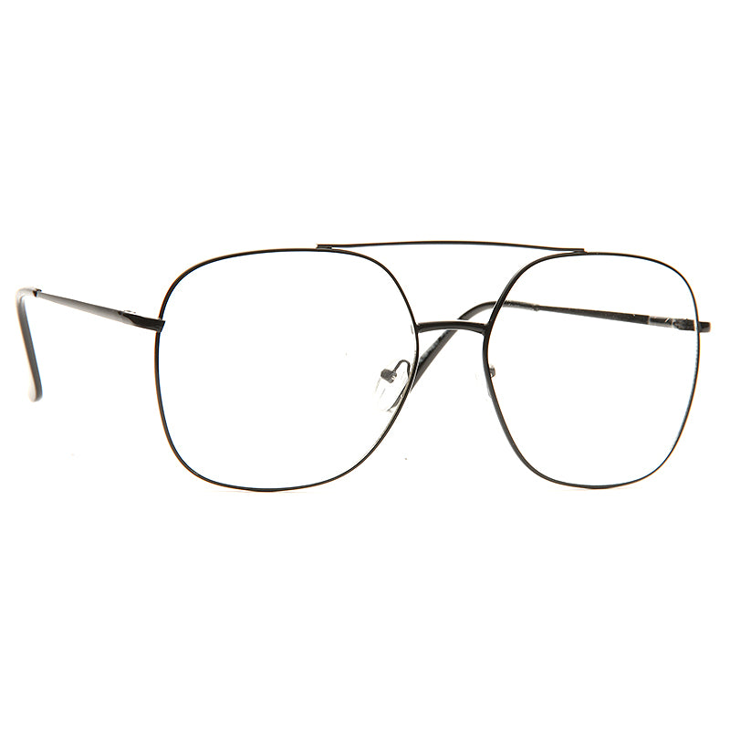 Diaz Oversized Metal Clear Aviator Glasses – CosmicEyewear