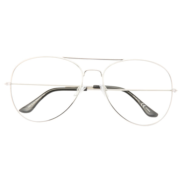 Classic 66mm Oversized Clear Aviator Glasses – CosmicEyewear