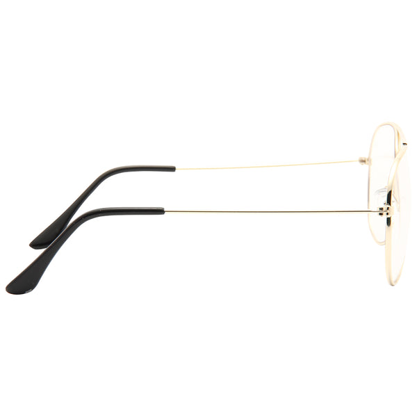 Classic 54mm Clear Aviator Glasses – CosmicEyewear