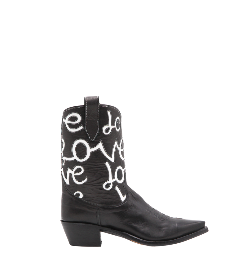 Smash Veronderstelling taxi The Love Boot - Black | Women's Midi Cowgirl Boot | Miron Crosby