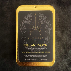 Jubilant Moon Cone Incense - Root Adorned