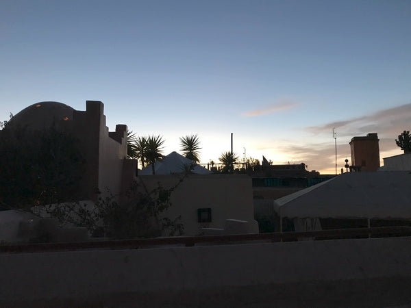 Marrakech, Morocco at dusk 